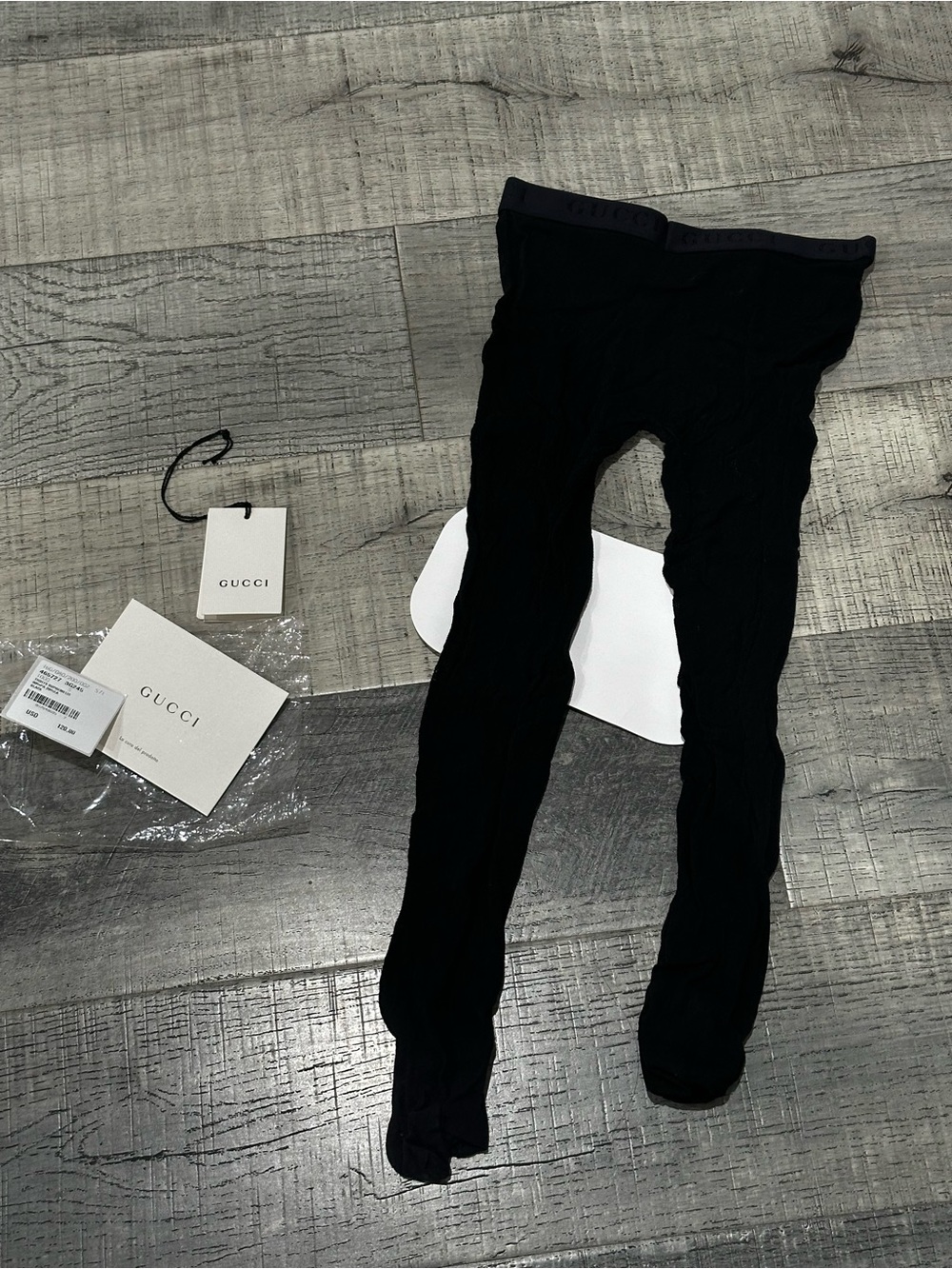 Gucci Women's Black Jeggings - Stretch Ribbed Design